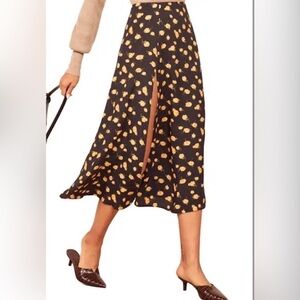 Reformation Amy Midi Floral Skirt